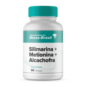 Silimarina 200mg + Metionina 100mg + Alcachofra 200mg 30 Cápsulas