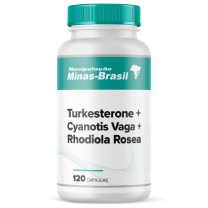 Turkesterone+Cyanotis Vaga+Rhodiola Rosea 120 Cápsulas