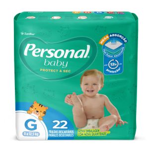 Fralda Personal Soft E Protect Baby Mega G Com 22 Unidades