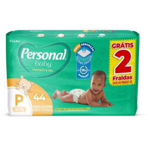 Fralda Personal Soft E Protect Baby Mega P Com 44 Unidades