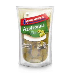 Azeitonas Verdes Sem Caroço Anchieta Pouch 150g