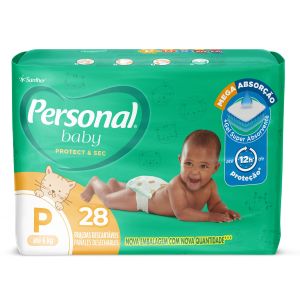 Fralda Personal Soft E Protect Baby Mega P Com 28 Unidades