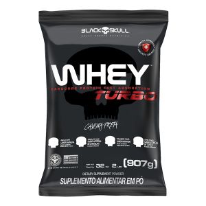 Whey Turbo Chocolate 907g Refil Black Skull