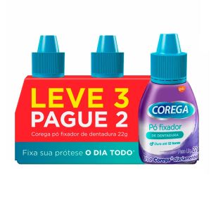 Kit Corega Pó 22g Com 3 Unidades