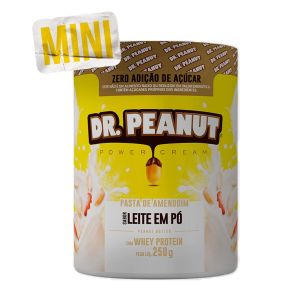 Pasta De Amendoim Sabor Leite Em Pó Com Whey Protein Mini 250 Dr.Peanut
