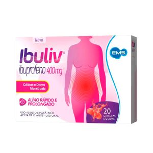 Ibuliv Ibuprofeno 400mg Com 20 Cápsulas Líquidas Ems