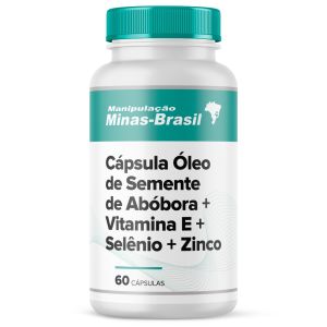 Cápsula Óleo de Semente de Abobora + Vit E + Selênio + Zinco 60 Cápsulas