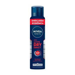 NIVEA MEN Desodorante Antitranspirante Aerossol Active Dry Impact 200ml