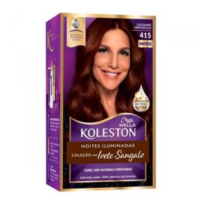 Tintura Creme Noites Iluminadas 415 Castanho Crepúsculo Koleston