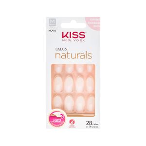 Unhas Salon Naturals Amendoada Médio Com 28 Unidades Kiss New York