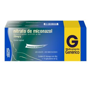 Nitrato De Miconazol 20mg/g Creme Vaginal 80g Com 14 Aplicadores Genéric Teuto