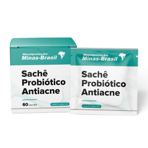 Sachê Probiótico Antiacne Sabor Abacaxi 60 Sachês