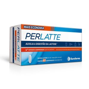 Suplemento de Lactase Perlatte 9.000 FCC Com 60 Comprimidos Eurofarma
