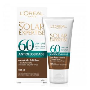 Protetor Solar Facial Expertise Antioleosidade FPS 60 Cor 5.0 40g L’Oréal