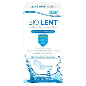 Kit Bio Lent Solução Estéril e Estojo Para Lentes De Contato 470ml Teuto