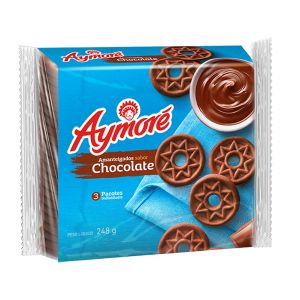 Biscoito Amanteigado Sabor Chocolate 248g Aymoré