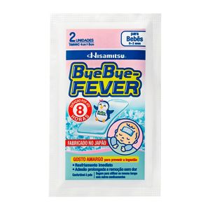 Adesivo para Alívio da Febre Bye Bye Fever Bebês 0 a 2 Anos 2 Unidades Hisamitsu