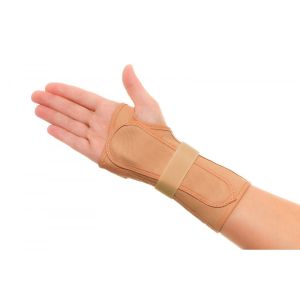 Órtese para Punho com Tala Tamanho P Mão Direita Bege Mercur
