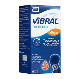 Vibral Dropropizina 30mg/ml Sabor Framboesa Gotas 10ml Abbot