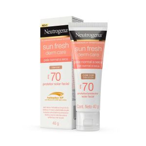 Protetor Solar Facial Sun Fresh Derm Care Com Cor FPS 70 Com 40g Neutrogena