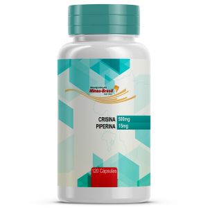 Crisina 500mg + Piperina 15mg 120 Cápsulas