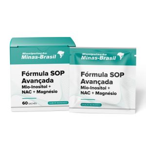 Fórmula SOP Avançada Mio-Inositol + NAC + Magnésio Sabor Morango 60 Sachês