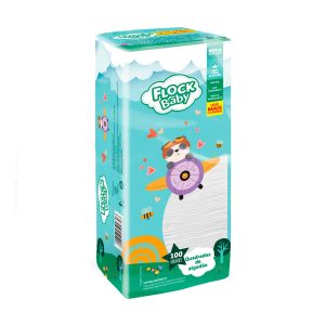 Algodão Quadrado Com 100 Unidades Flock Baby