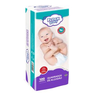 Algodão Quadrado Com 100 unidades Flock Baby