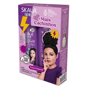 Kit Shampoo e Condicionador Mais Cachinhos Infantil Com 325ml Cada Skala