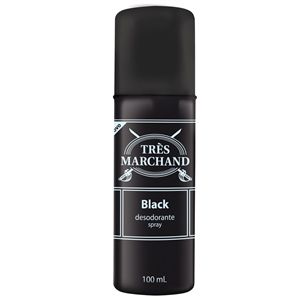 Desodorante Spray Três Marchand Black 100Ml