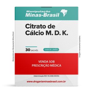 Citrato de Cálcio M. D. K. 30 Sachês Sabor Limão