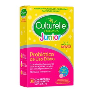Culturelle Probiótico Junior Com 30 Comprimidos Mastigáveis