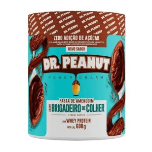 Pasta De Amendoim Sabor Brigadeiro De Colher Com Whey Protein 600g Dr Peanut