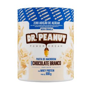 Pasta De Amendoim Sabor Chocolate Branco Com Whey Protein 600g Dr Peanut