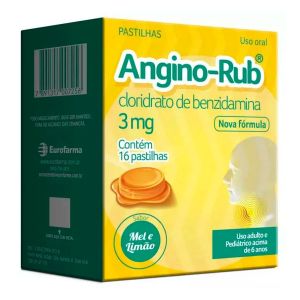 Angino Rub Sabor Mel e Limão Com 16 Pastilhas