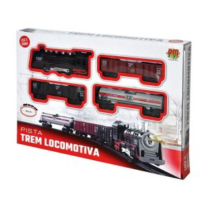 Ferrorama Pista Trem Locomotiva Luz e Som Dm Toys
