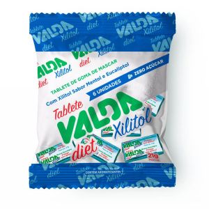 Valda Tablete Xilitol Diet Sachê Com 6 Unidades Canonne