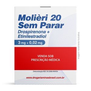 Molièri 20 Sem Parar 3mg/0,02mg Com 30 Comprimidos Eurofarma