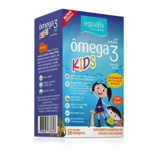 Ômega 3 Pro Kids Oil Concentrado Epa E Dha Sabor Laranja Com Frutas Silvestres Com 30 Cápsulas Equaliv