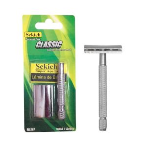 Aparelho De Barbear Sekich Metal Gratis 1 Lamina