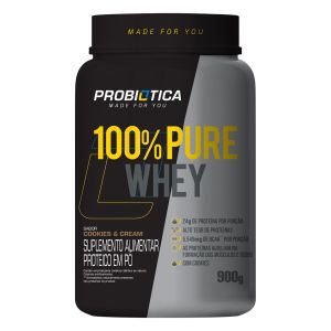 Suplemento Alimentar 100% Pure Whey Sabor Cookies e Cream 900g Probiotica