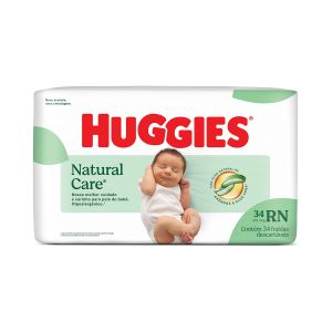 Fralda Huggies Recém Nascido Natural Care RN Com 34 Unidades