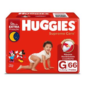 Fralda Huggies Supreme Care Unissex G Com 66 Unidades