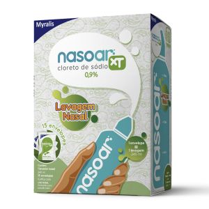 Nasoar Xt Cloreto de Sódio 0,9% Com Aplicador Com 15 Envelopes Myralis