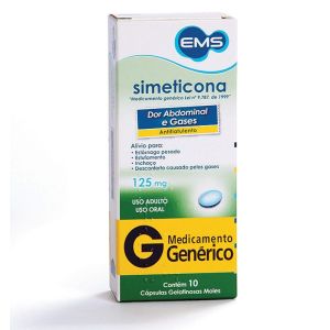 Simeticona 125mg Com 10 Cápsulas Gelatinosas Genérico Ems