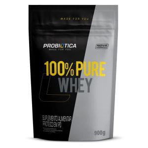 Suplemento Alimentar 100% Pure Whey Refil Sabor Baunilha 900G Probiotica