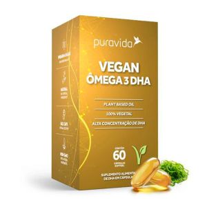 Suplemento alimentar Puravida Ômega 3 DHA Vegetal 60 cápsulas