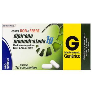 Dipirona Sodica 1g Com 10 Comprimidos Genérico Neoquímica