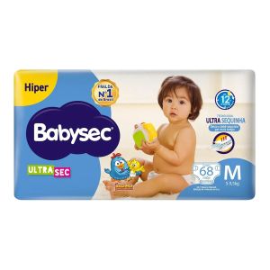 Fralda Babysec Ultrasec Hiper Galinha Pintadinha M Com 68 Unidades