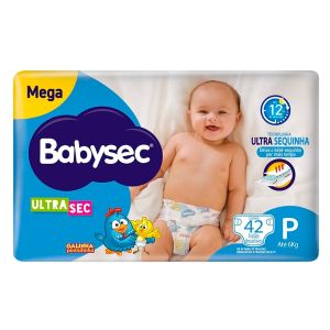 Fralda Babysec Ultrasec Mega Galinha Pintadinha P Com 42 Unidades